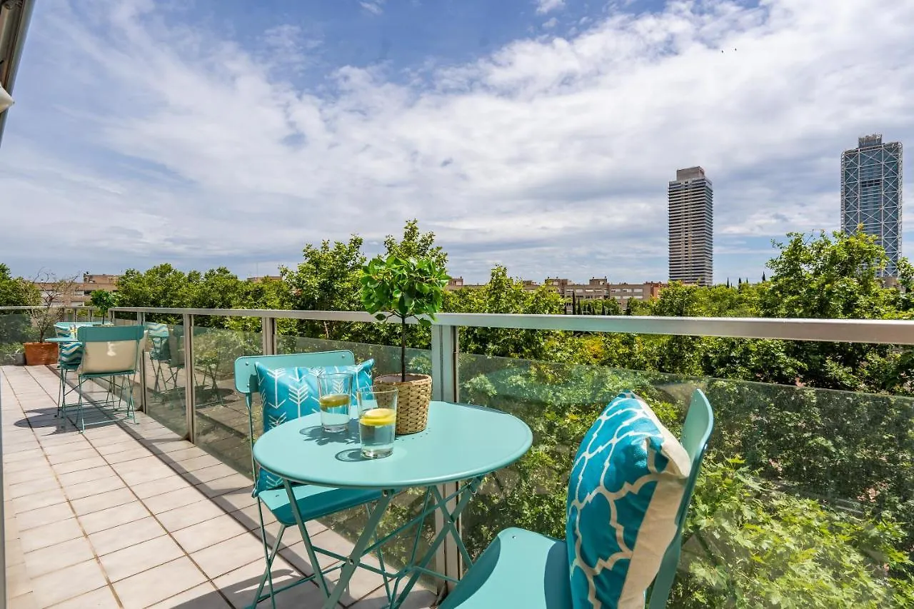 Lodging Apartments Beach Penthouse Near Center With Pool Barcelona